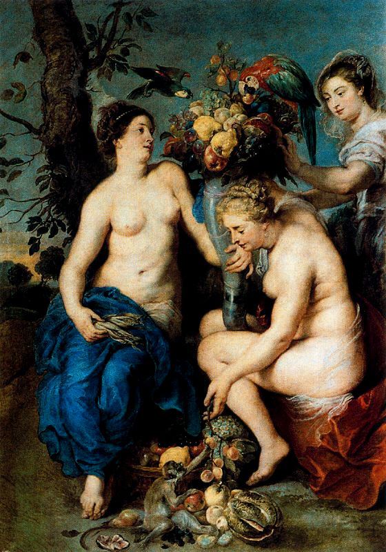 Ceres and two nymphs by Peter Paul Rubens, hand-painted oil reproduction