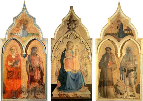 Certosa del Galluzzo Triptych by Fra Angelico, hand-painted oil painting reproduction