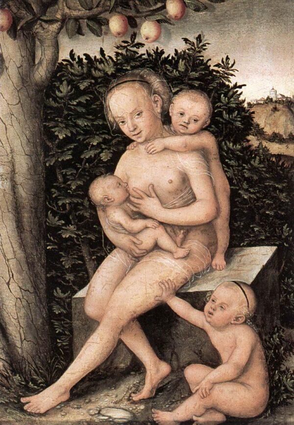 Charity by Lucas Cranach the Elder, hand-painted oil painting reproduction