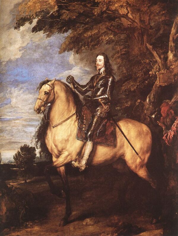 Charles I on Horseback by Sir Anthony van Dyck, hand-painted oil painting reproduction