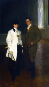Charles Sumner Bird and His Sister Edith Bird Bass by Cecilia Beaux, hand-painted oil painting reproduction