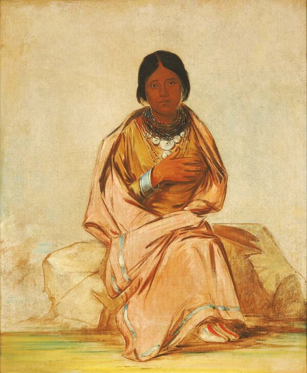Chee a ex e co, Daughter of Deer without a Heart by George Catlin, hand-painted oil painting reproduction