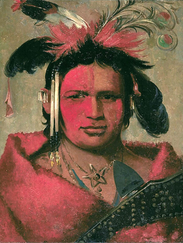 Chee me nah na quet, Great Cloud, son of Grizzly Bear by George Catlin, hand-painted oil painting reproduction