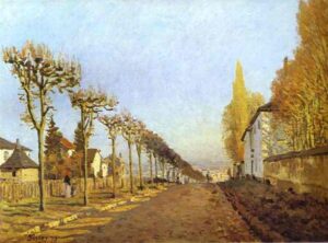 Chemin de la Machine by Alfred Sisley, hand-painted oil painting reproduction