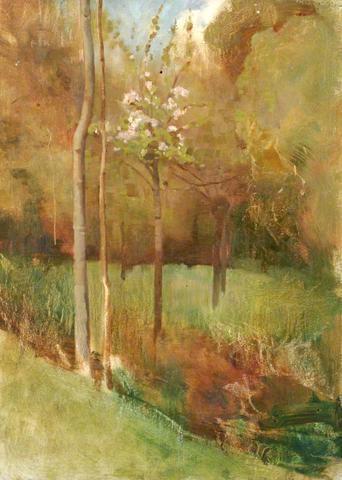 Cherry Blossom by Benjamin Haughton, hand-painted oil reproduction