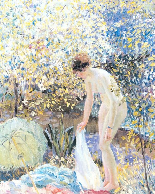 Cherry Blossoms by Frederick Carl Frieseke, hand-painted oil painting reproduction