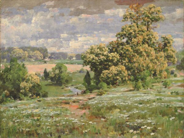 Chestnut Trees in Bloom by William Henry Holmes, hand-painted oil painting reproduction