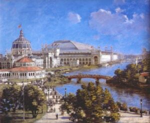 Chicago Columbian Exposition by Theodore Robinson, hand-painted oil painting reproduction