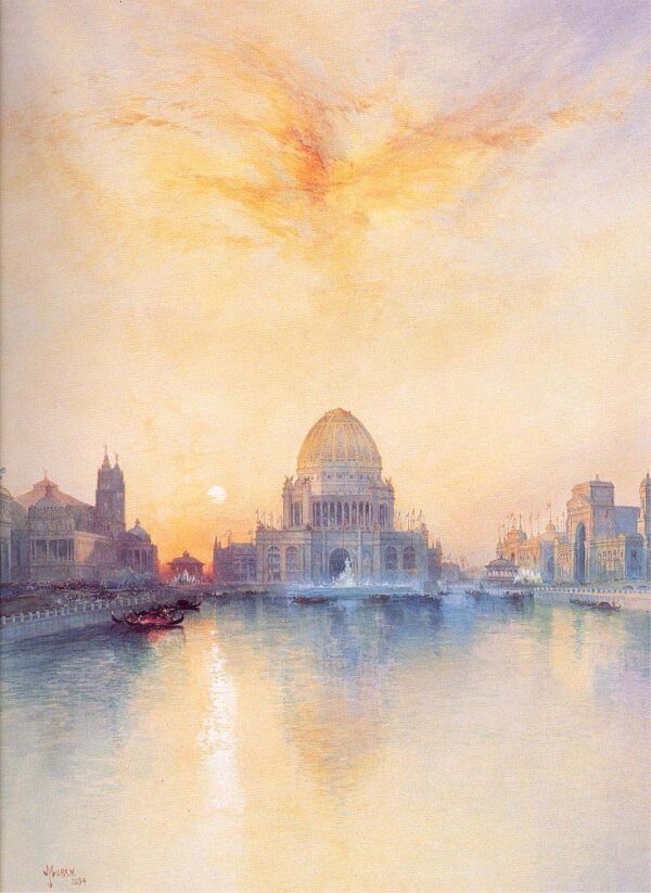 Chicago Worlds Fair by Thomas Moran, hand-painted oil painting reproduction