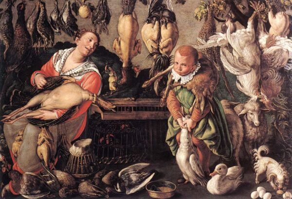 Chicken Vendors by Vincenzo Campi, hand-painted oil painting reproduction