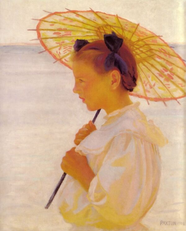 Child in the Sunlight by William McGregor Paxton, hand-painted oil painting reproduction
