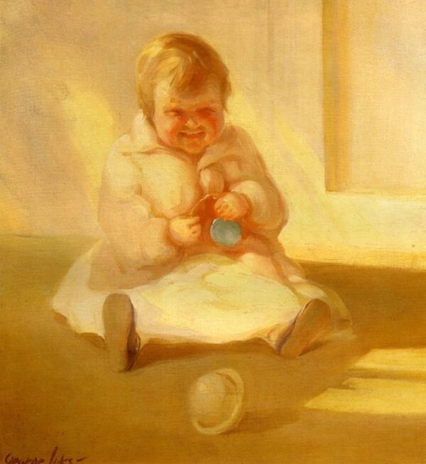 Child with a Toy by George Luks, hand-painted oil painting reproduction