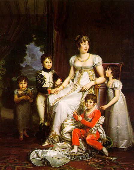 Caroline Murat and her Children by François Gérard, hand-painted oil reproduction