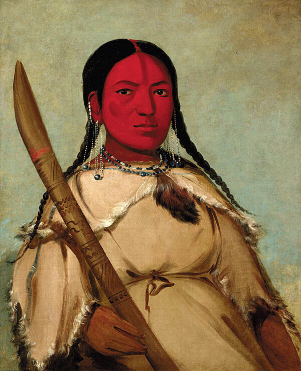 Chin cha pee, Fire Bug That Creeps, Wife of Pigeon’s Egg Head by George Catlin, hand-painted oil reproduction