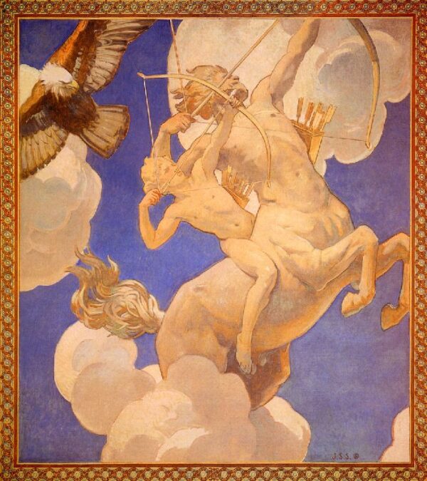 Chiron and Achilles by John Singer Sargent, hand-painted oil painting reproduction