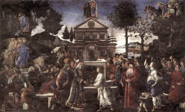 The Temptation of Christ by Sandro Botticelli, hand-painted oil painting reproduction