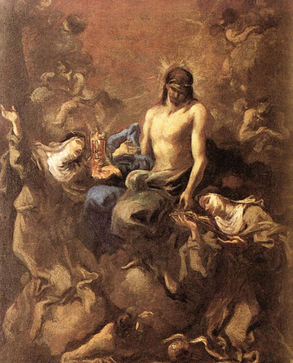 Christ Adored by Two Nuns by Alessandro Magnasco, hand-painted oil painting reproduction