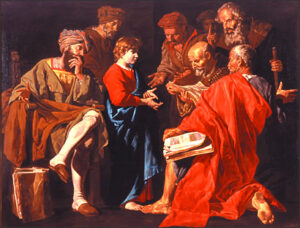 Christ Among The Doctors by Matthias Stomer, hand-painted oil painting reproduction