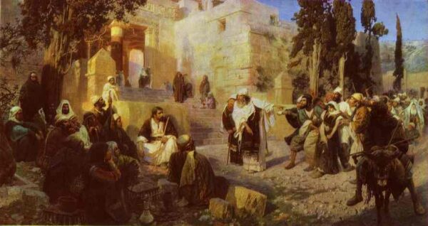 Christ And Woman Taken In Adultery by Vasiliy Polenov, hand-painted oil painting reproduction