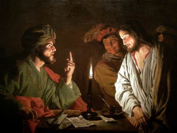 Christ Before The High Priest by Matthias Stomer, hand-painted oil painting reproduction