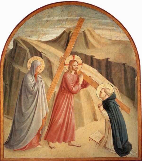 Christ Carrying the Cross by Fra Angelico, hand-painted oil painting reproduction