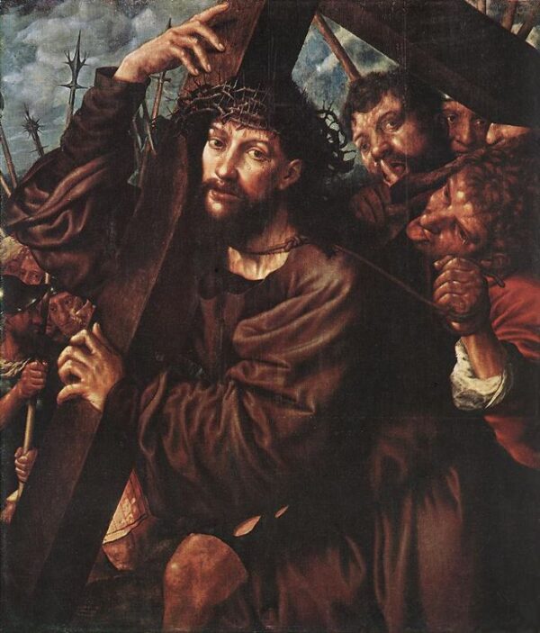 Christ Carrying the Cross by Jan Sanders van Hemessen, hand-painted oil painting reproduction