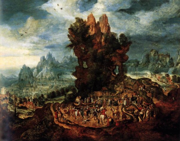 Christ Carrying the Cross by Henri Met de Bles, hand-painted oil painting reproduction
