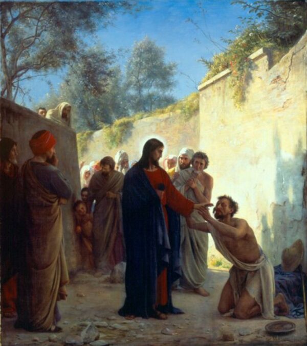 Christ Healing by Carl Heinrich Bloch, hand-painted oil painting reproduction
