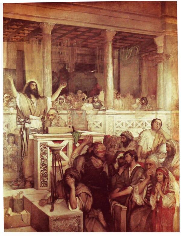 Christ Preaching at Capernaum by Maurycy Gottlieb, hand-painted oil painting reproduction