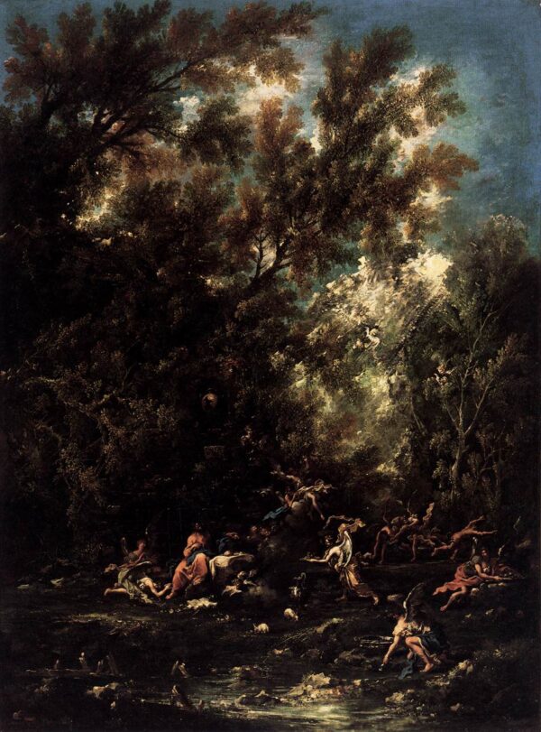 Christ Served by the Angels by Alessandro Magnasco, hand-painted oil painting reproduction