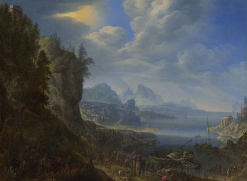 Christ Teaching from Saint Peter’s Boat by Herman Saftleven, hand-painted oil reproduction