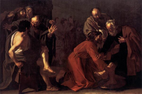 Christ Washing the Apostles Feet by Dirck van Baburen, hand-painted oil painting reproduction