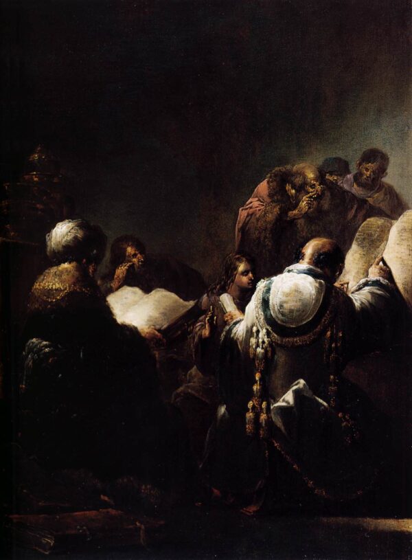 Christ among the Doctors by Leonard Bramer, hand-painted oil painting reproduction