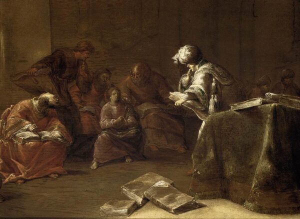 Christ among the Doctors b by Leonard Bramer, hand-painted oil painting reproduction