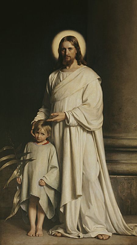 Christ and a Boy by Carl Heinrich Bloch, hand-painted oil reproduction