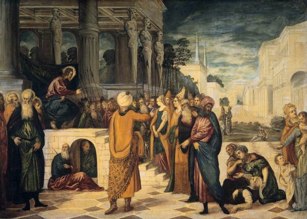Christ and the Adulteress by Tintoretto, hand-painted oil painting reproduction