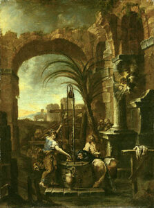 Christ and the Samaritan Woman by Alessandro Magnasco, hand-painted oil painting reproduction