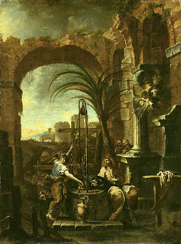 Christ and the Samaritan Woman by Alessandro Magnasco, hand-painted oil reproduction