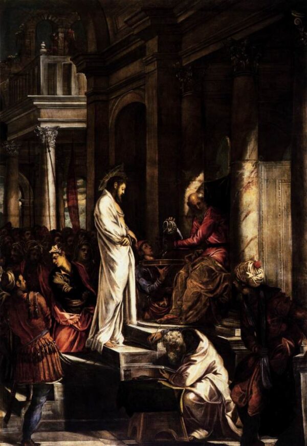 Christ before Pilate by Tintoretto, hand-painted oil painting reproduction