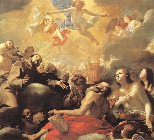Christ in Glory by Mattia Preti, hand-painted oil painting reproduction
