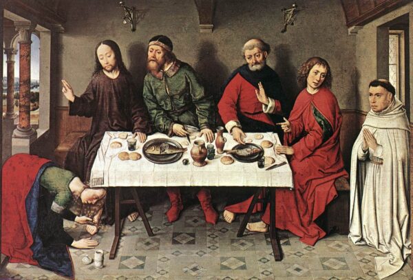 Christ in the House of Simon by Dieric Bouts the Elder, hand-painted oil painting reproduction