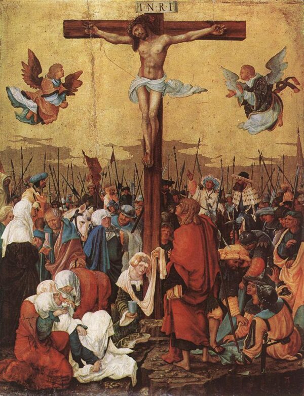 Christ on the Cross by Albrecht Altdorfer, hand-painted oil painting reproduction
