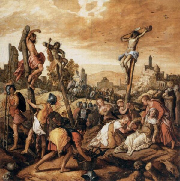 Christ on the Cross by Joachim Beuckelaer, hand-painted oil painting reproduction