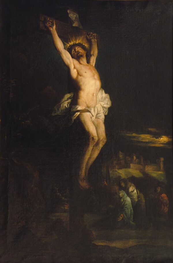 Christ on the Cross by Hyacinthe Rigaud, hand-painted oil reproduction
