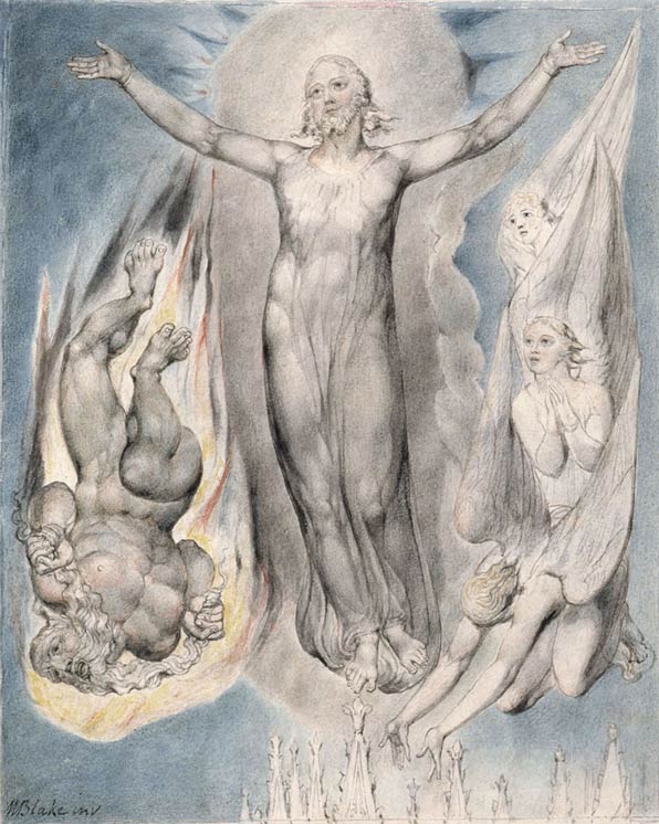 Christ on the Pinnacle of the Temple by William Blake, hand-painted oil reproduction