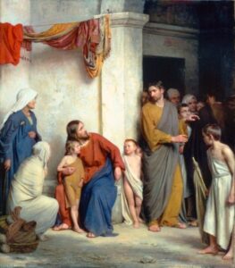 Christ with Children by Carl Heinrich Bloch, hand-painted oil painting reproduction