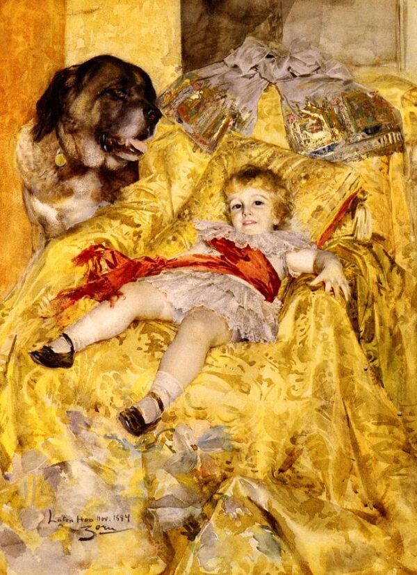 Christian de Falbe by Anders Zorn, hand-painted oil painting reproduction