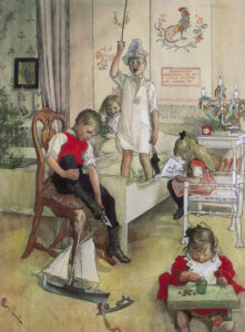 Christmas Morning by Carl Larsson, hand-painted oil painting reproduction