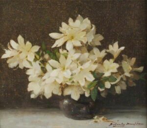 Christmas Roses by Benjamin Haughton, hand-painted oil painting reproduction