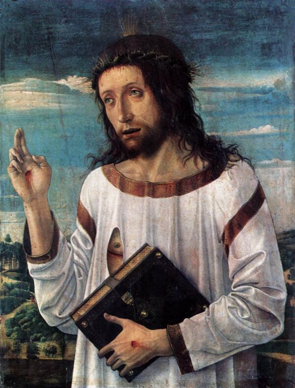 Christ’s Blessing by Giovanni Bellini, hand-painted oil painting reproduction